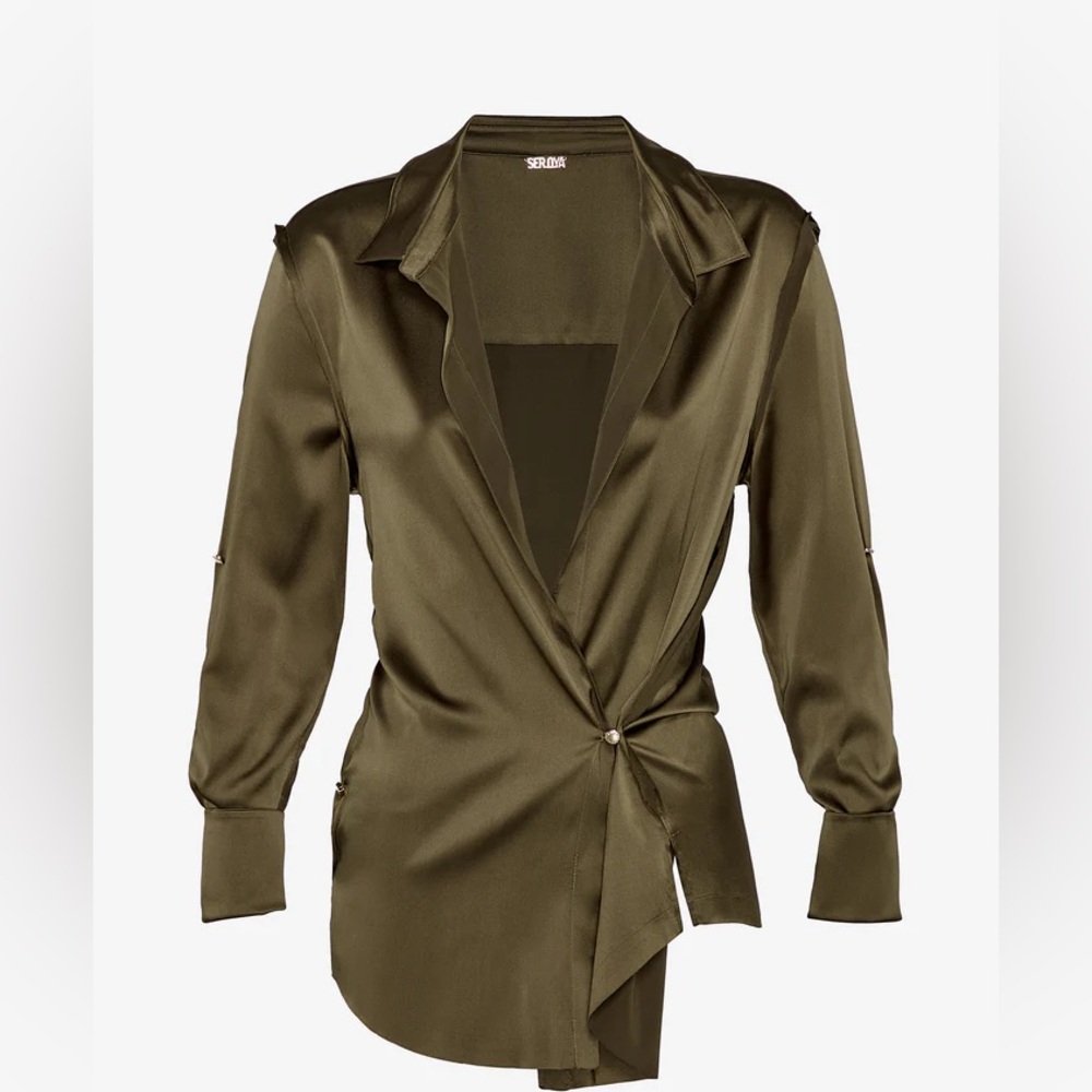 NWT SER.O.YA Raines Silk Shirt